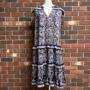 Bell Floral Boho Midi Dress